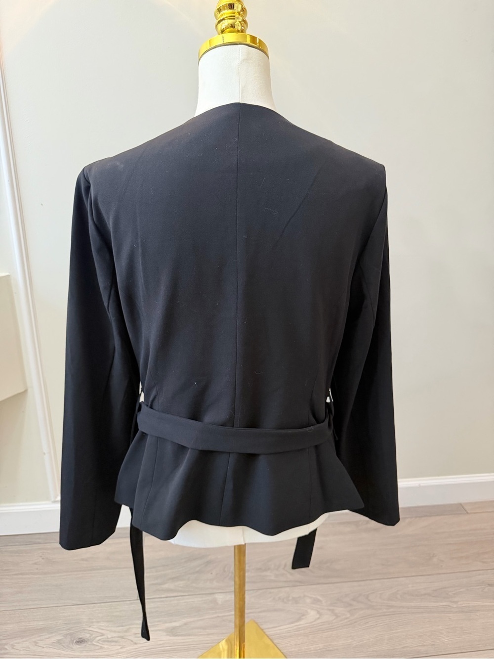VENUS Black Tie-Waist Blazer - Picture 6 of 7